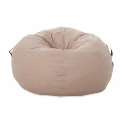 Buy 👏 5' Avera Contemporary Bean Bag with Vinyl Straps - Christopher Knight Home Cedar Green/autumn Tan 👏 -Living Room Chairs Sales unnamed file 10043