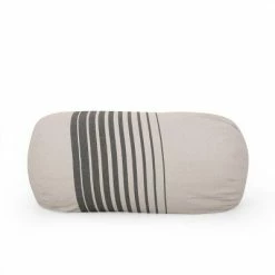 Top 10 😍 6.5' Hudgeons Boho Striped Bean Bag - Christopher Knight Home Natural/black 🌟 -Living Room Chairs Sales unnamed file 10076