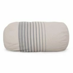 Top 10 😍 6.5' Hudgeons Boho Striped Bean Bag - Christopher Knight Home Natural/black 🌟 -Living Room Chairs Sales unnamed file 10077