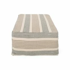 Best deal ✨ Gadwall Modern Rectangular Bean Bag Ottoman Light Brown/Gray - Christopher Knight Home 😍 -Living Room Chairs Sales unnamed file 10105