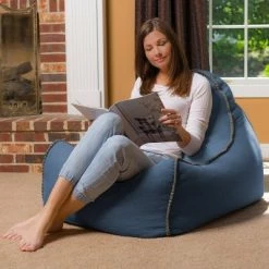 Deals ⌛ Laguna Lounger Bean Bag Chair with Handle - Relax Sacks Blue ✔️ -Living Room Chairs Sales unnamed file 10114