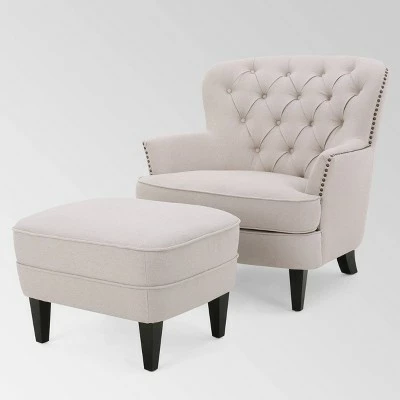 Promo βοΈ Tafton Club Chair and Ottoman - Christopher Knight Home Gray π 10 Promo βοΈ Tafton Club Chair and Ottoman - Christopher Knight Home Gray π - Image 8