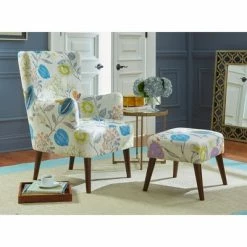 Deals ⭐ Jane Chair and Ottoman - angelo:HOME Floral Pop 🤩
