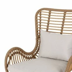 Brand new 😉 Chalet Indoor Modern Boho Wicker Chat Set with Ottomans Light Brown/Beige/Black - Christopher Knight Home 😍 -Living Room Chairs Sales unnamed file 10230