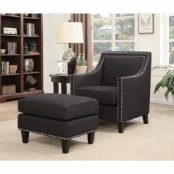 Hot Sale 🎉 Emery Chair & Ottoman - Picket House Furnishings Blue 🛒