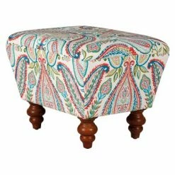 Budget 👍 Slipper Accent Chair and Ottoman Coral/Turquoise - HomePop 🧨 -Living Room Chairs Sales unnamed file 10276