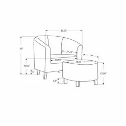 Wholesale ⭐ 2pc Set Accent Chair Vintage French Fabric - EveryRoom 😀 -Living Room Chairs Sales unnamed file 10288