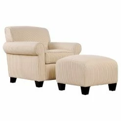 Hot Sale 💯 Wendy Rounded Armchair & Ottoman - Handy Living Red 🎉 -Living Room Chairs Sales unnamed file 10295