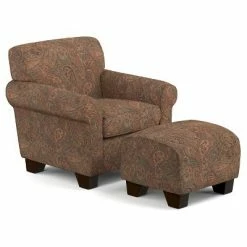 Hot Sale 💯 Wendy Rounded Armchair & Ottoman - Handy Living Red 🎉 -Living Room Chairs Sales unnamed file 10297