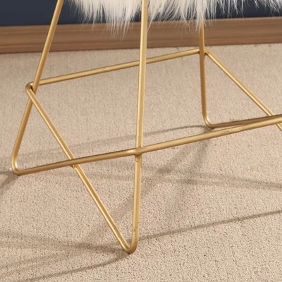 Flash Sale โญ Zafir Faux Fur Vanity Stool White - Abbyson Living ๐ 6 Flash Sale โญ Zafir Faux Fur Vanity Stool White - Abbyson Living ๐ - Image 4