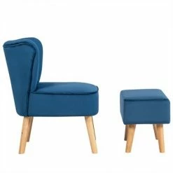 Promo 💯 Costway Leisure Chair and Ottoman Thick Padded Velvet Tufted Sofa Set w/ Wood Legs PinkBlue Green 😀 -Living Room Chairs Sales unnamed file 10345