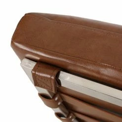 Hot Sale 🌟 Pearsall Modern Channel Stitch Chaise Lounge - Christopher Knight Home Dark Brown/silver 🤩 -Living Room Chairs Sales unnamed file 10420