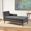 Top 10 ⭐ Stormi Mid-Century Modern Fabric Chaise Lounge - Christopher Knight Home Muted Dark Gray/walnut 🎁 -Living Room Chairs Sales unnamed file 10425