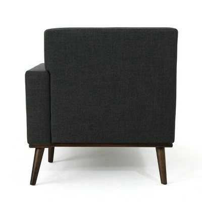 Top 10 ⭐ Stormi Mid-Century Modern Fabric Chaise Lounge - Christopher Knight Home Muted Dark Gray/walnut 🎁 5 Top 10 ⭐ Stormi Mid-Century Modern Fabric Chaise Lounge - Christopher Knight Home Muted Dark Gray/walnut 🎁 - Image 3