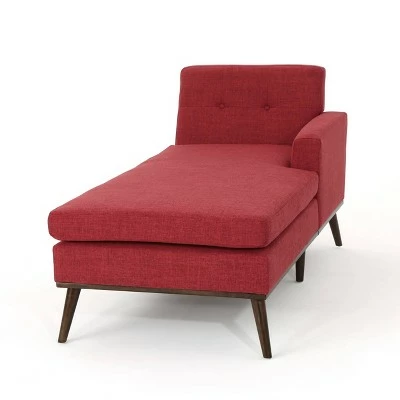 Top 10 ⭐ Stormi Mid-Century Modern Fabric Chaise Lounge - Christopher Knight Home Muted Dark Gray/walnut 🎁 8 Top 10 ⭐ Stormi Mid-Century Modern Fabric Chaise Lounge - Christopher Knight Home Muted Dark Gray/walnut 🎁 - Image 6