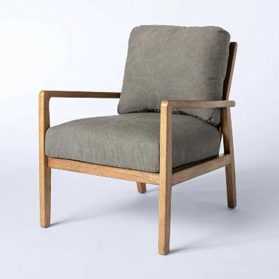 Wholesale 🔥 Threshold Designed W/Studio McGee Dagget Mixed Material Accent Chair - Threshold™ designed with Studio McGee Cream 🌟 8 Wholesale 🔥 Threshold Designed W/Studio McGee Dagget Mixed Material Accent Chair - Threshold™ designed with Studio McGee Cream 🌟 - Image 6