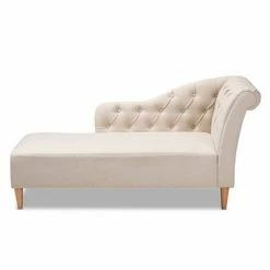 Promo 🎁 Emeline Chaise Beige - Baxton Studio ✔️ -Living Room Chairs Sales unnamed file 10478