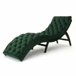 Outlet 🎁 Garret Tufted Chaise Lounge - Christopher Knight Home Teal 💯 -Living Room Chairs Sales unnamed file 10483