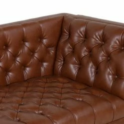 Discount ✔️ Tignall Contemporary Tufted One Armed Chaise Lounge - Christopher Knight Home Dark Brown/silver - 👍 -Living Room Chairs Sales unnamed file 10494