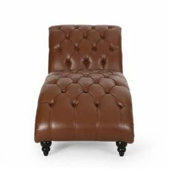 Deals 😍 Varnell Contemporary Button Tufted Chaise Lounge - Christopher Knight Home Dark Brown 🎉 14 Deals 😍 Varnell Contemporary Button Tufted Chaise Lounge - Christopher Knight Home Dark Brown 🎉 -Living Room Chairs Sales unnamed file 10501