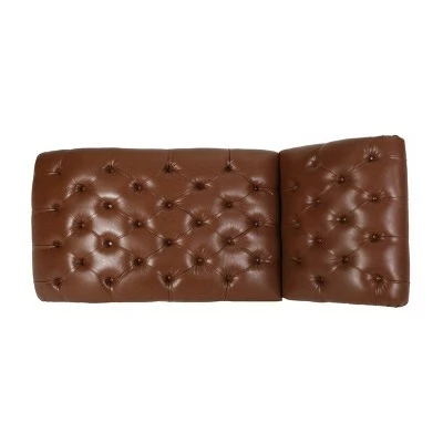 Deals 😍 Varnell Contemporary Button Tufted Chaise Lounge - Christopher Knight Home Dark Brown 🎉 6 Deals 😍 Varnell Contemporary Button Tufted Chaise Lounge - Christopher Knight Home Dark Brown 🎉 - Image 4