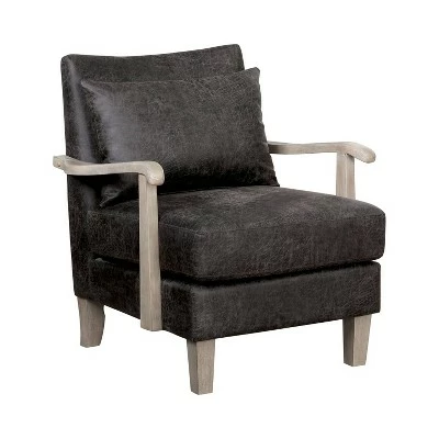 Brand new π Forrester Wood Arm Accent Chair - miBasics Dark Gray π 6 Brand new π Forrester Wood Arm Accent Chair - miBasics Dark Gray π - Image 4