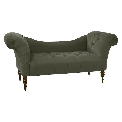 Wholesale 🔔 Button Tufted Chaise Settee Sofa - Threshold™ Velvet Pewter 😉 10 Wholesale 🔔 Button Tufted Chaise Settee Sofa - Threshold™ Velvet Pewter 😉 - Image 8