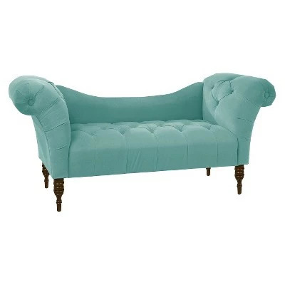 Wholesale 🔔 Button Tufted Chaise Settee Sofa - Threshold™ Velvet Pewter 😉 11 Wholesale 🔔 Button Tufted Chaise Settee Sofa - Threshold™ Velvet Pewter 😉 - Image 9