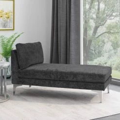 Best reviews of ๐คฉ Beamon Contemporary Fabric Chaise Lounge - Christopher Knight Home Ivory/silver ๐