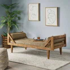 Budget 🥰 Zentner Rustic Tufted Double End Chaise Lounge with Bolster Pillows - Christopher Knight Home Midnight Black/gray 🔥