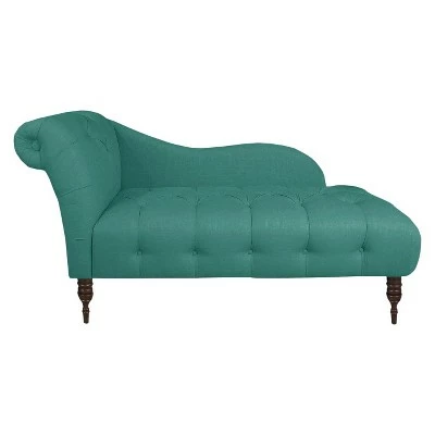 Deals ๐ Custom Upholstered Tufted Chaise - Skyline Furniture Linen Talc ๐ 7 Deals ๐ Custom Upholstered Tufted Chaise - Skyline Furniture Linen Talc ๐ - Image 5