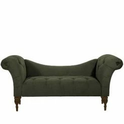Hot Sale 🧨 Skyline Furniture Erin Tufted Chaise Lounge - Cloth & Company Dark Green Velvet 👍 -Living Room Chairs Sales unnamed file 10729