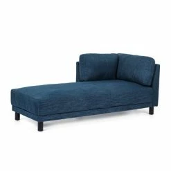 Cheap 🔔 Hyland Contemporary Fabric Upholstered Chaise Lounge - Christopher Knight Home Navy Blue/black 🎉 -Living Room Chairs Sales unnamed file 10740