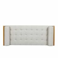 Cheapest 🎉 Keairns Mid Century Modern Tufted Double End Chaise Lounge with Bolster Pillows - Christopher Knight Home Gray/dark Walnut ⭐ -Living Room Chairs Sales unnamed file 10743