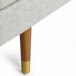 Cheapest 🎉 Keairns Mid Century Modern Tufted Double End Chaise Lounge with Bolster Pillows - Christopher Knight Home Gray/dark Walnut ⭐ -Living Room Chairs Sales unnamed file 10747