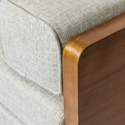 Cheapest 🎉 Keairns Mid Century Modern Tufted Double End Chaise Lounge with Bolster Pillows - Christopher Knight Home Gray/dark Walnut ⭐ -Living Room Chairs Sales unnamed file 10748