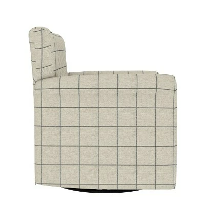 Budget ⌛ Tinsley Modern Rolled Arm Swivel Club Chair Checkered - Handy Living Barley Tan ✔️ 4 Budget ⌛ Tinsley Modern Rolled Arm Swivel Club Chair Checkered - Handy Living Barley Tan ✔️ - Image 2