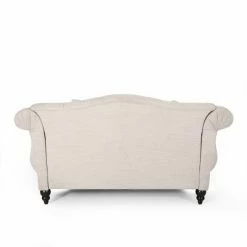 Best Sale 🧨 Wellston Contemporary Tufted Double Chaise Lounge with Accent Pillows - Christopher Knight Home Charcoal/dark Brown 🥰 -Living Room Chairs Sales unnamed file 10785