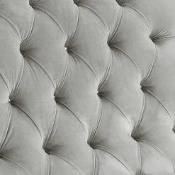 Flash Sale 👏 Chaise with Nailhead Trim and Tufted Details Gray - Benzara 💯