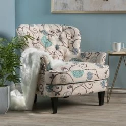 Outlet 🤩 Tafton Floral Club Accent Chair - Christopher Knight Home 🎉