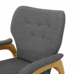 New ✔️ Braant Mid-Century Fabric Rocker - Christopher Knight Home Wheat 👏 -Living Room Chairs Sales unnamed file 1086