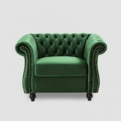 Flash Sale 🥰 Westminster Chesterfield Club Chair - Christopher Knight Home Blackberry 🎉 -Living Room Chairs Sales unnamed file 10866