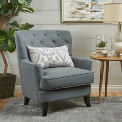 Flash Sale ⌛ Anikki Tufted Club Chair - Christopher Knight Home Charcoal 🥰