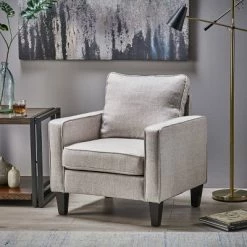 Coupon ❤️ Beeman Contemporary Club Chair - Christopher Knight Home Gray 👏