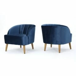 Top 10 🤩 Set of 2 Amaia Modern New Velvet Club Chair - Christopher Knight Home Black 😍 -Living Room Chairs Sales unnamed file 10932