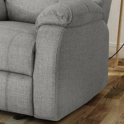 Cheap π Mozelle Classic Gliding Recliner - Christopher Knight Home Gray Fabric π 5 Cheap π Mozelle Classic Gliding Recliner - Christopher Knight Home Gray Fabric π - Image 3