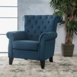 Promo 😍 Merrit Tufted Club Chair - Christopher Knight Home Dark Gray 💯