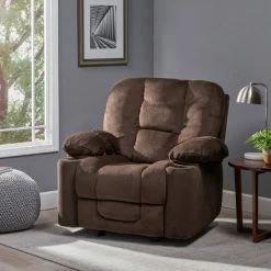 Hot Sale 🛒 Gannon Glider Recliner Club Chair - Christopher Knight Home Latte ❤️