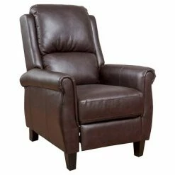 Outlet 🔔 Haddan Faux Leather Recliner Club Chair - Christopher Knight Home Burgundy Brown 😀 -Living Room Chairs Sales unnamed file 11017