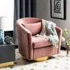Buy ⌛ Clara Quilted Swivel Tub Chair Dusty Rose - Safavieh ✔️ -Living Room Chairs Sales unnamed file 11078